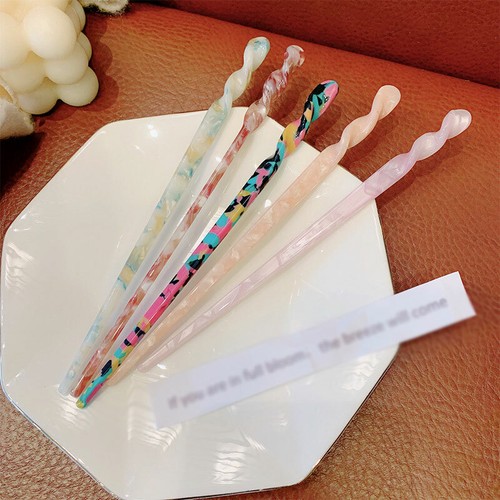 Women Chinese Style Acetate Hair Sticks Hairpin Vintage Chopstick Clip Headwear - Picture 8 of 35