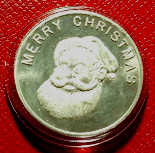 Merry Christmas And A-Happy New Year Round-Golden State 1 Troy oz.999 Silver