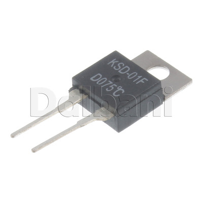 2pcs KSD-01F-D075C Cantherm Thermostat Temperature Switch 250V 2 Pin 75 C