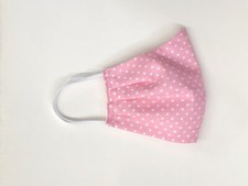 Polka Dot In Pink And White Face Mask Handmade