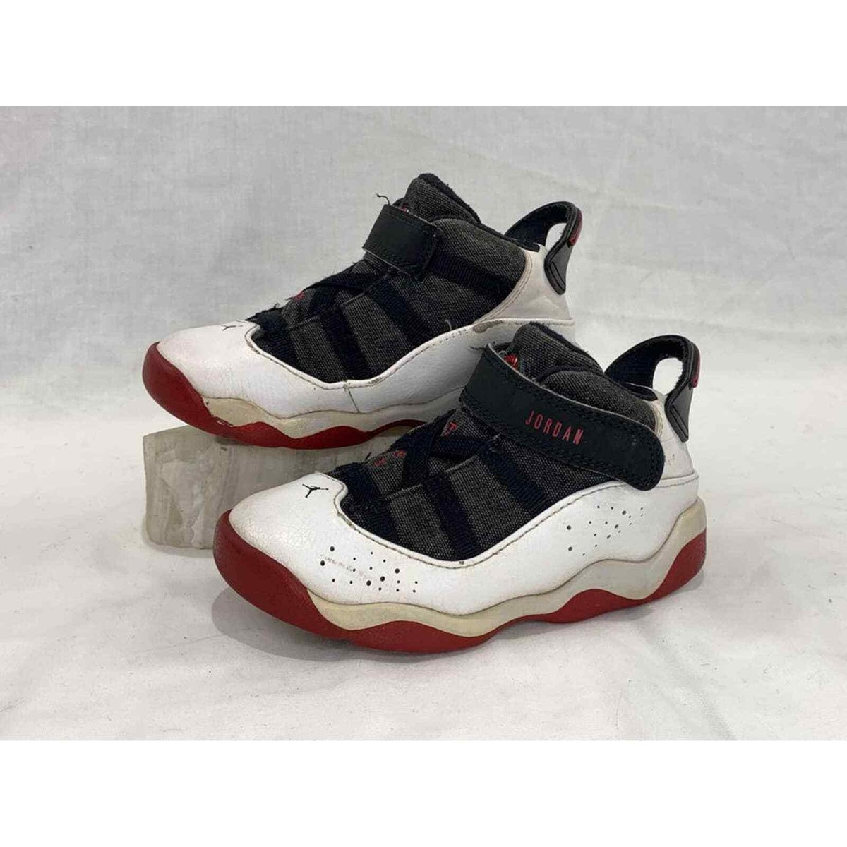 Jordan Rings TD Toddler Kids Black White Red Sneakers size 9C