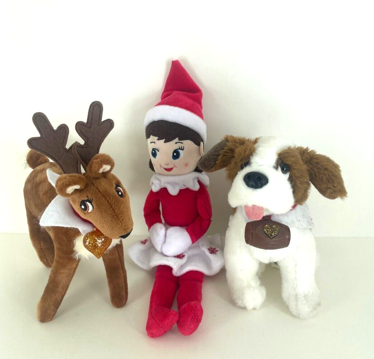 Elf On The Shelf Girl Elf Christmas Tradition With Dog & Reindeer eBay