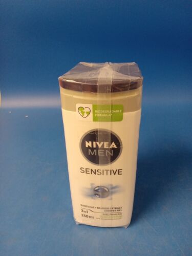 Nivea Men Sensitive Soothing + Bamboo Extract Shower Gel 3 In 1 250ml 3pk
