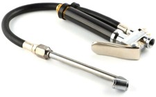 Dual Chuck Tire Inflator With Air Pressure Gauge 10-120psi