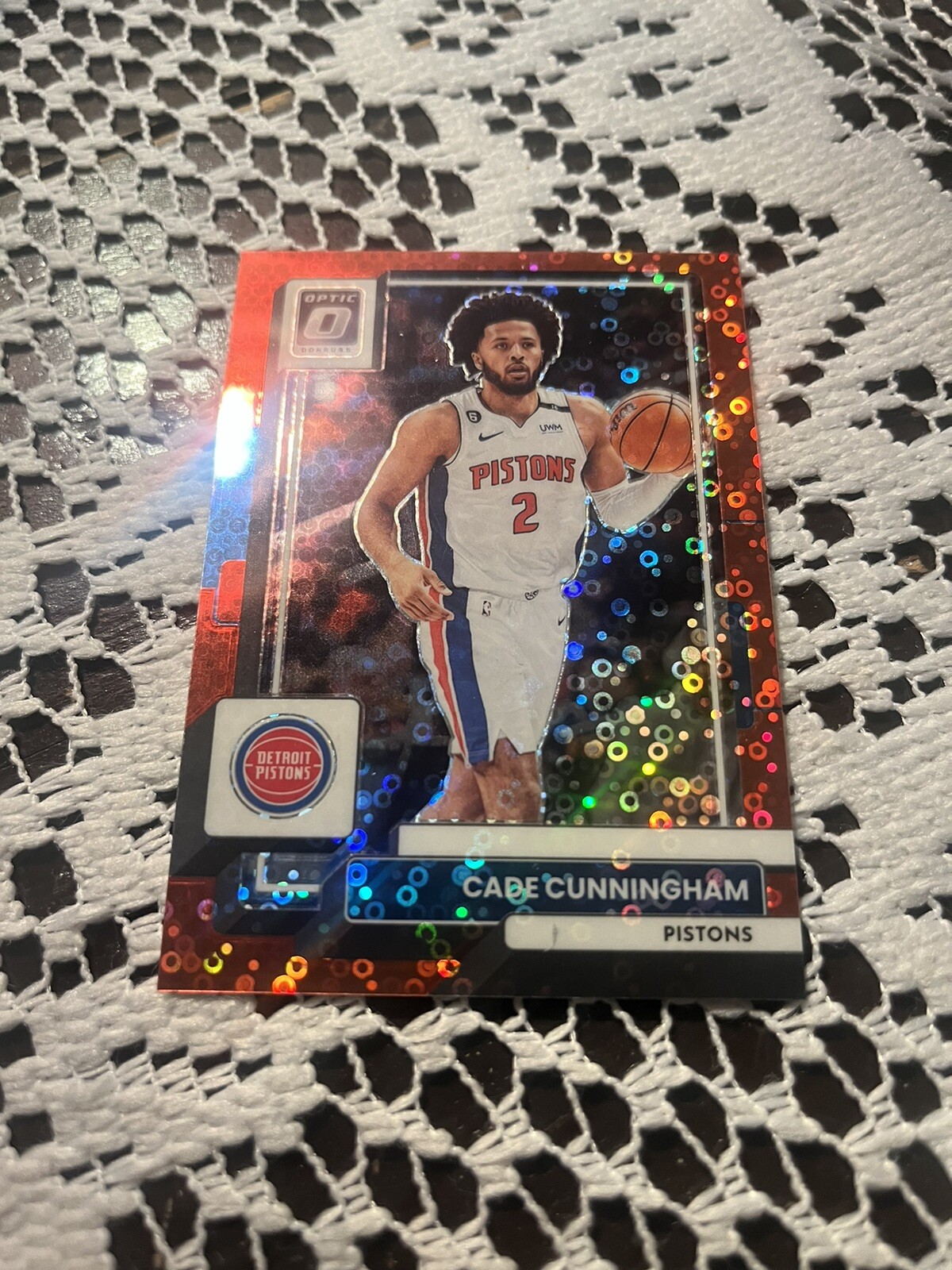2022-23 Donruss Optic Cade Cunningham Fast Break Red #92 #/75 Detroit Pistons