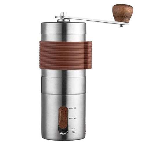 Kaffeemühle Edelstahl mit Keramikmahlwerk Handkaffeemühle Kaffee Mühle - Bild 11 von 13