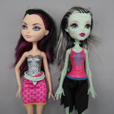 Ever After High Raven Queen & Monster High Stein Doll Mattel 11'' Lot