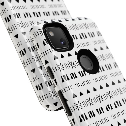 Black and White Southwestern Aztec Pattern Google Pixel Tough Cases - 第 76/131 張圖片
