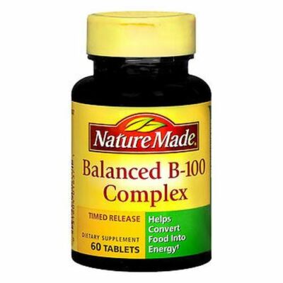 Nature Made Balanced Vitamin B-100 Complex Tablets  60 Tabs By Nature Made