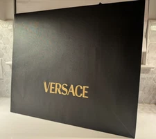 Versace XL 22"x18"x6" Empty Black SHOPPING GIFT Paper BAG Logo for Bag or Shoes