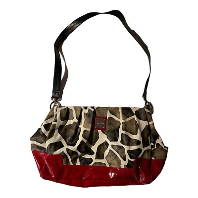 Miche Womens Large Animal Print Giraffe Bag Tote Satchel Purse
