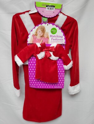 Dollie & Me Matching Christmas Dress Size 6 Red Dress Fits 18" Doll NWT |  eBay