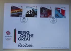 2016 ISLE OF MAN RIO OLYMPICS 4 STAMPS FIRST DAY COVER
