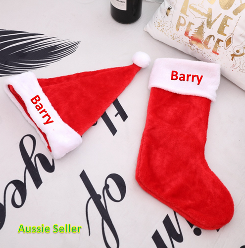 Personalised Christmas Stocking Santa 