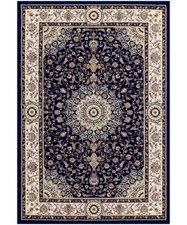 200x140 FANTASTICO TAPPETO DISEGNO ORIENTALE ORIENTE TABRIZ NAIN DESTOCKAGE BLU