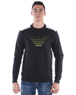 Emporio Armani Ea7 Sweatshirt Hoodie Man Black 6GPM82 PJO5Z 1200 Sz M MAKE OFFER