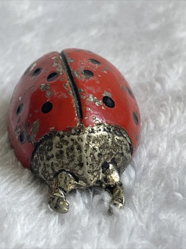 Charm coccinella smaltata vintage argento raro - Foto 2 di 10