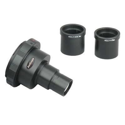 AmScope Canon SLR/DSLR Camera Microscope Adapter 2X Magnification w 2 ...
