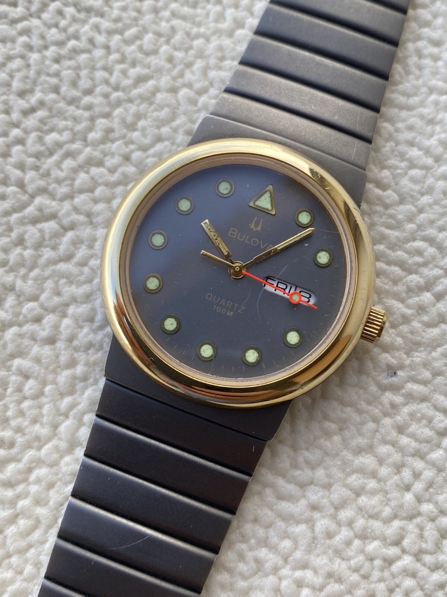 BULOVA TITANIUM 100m メンズ　腕時計 Vintage Bulova Marine Star Titanium 100m Diver's Swiss Made
