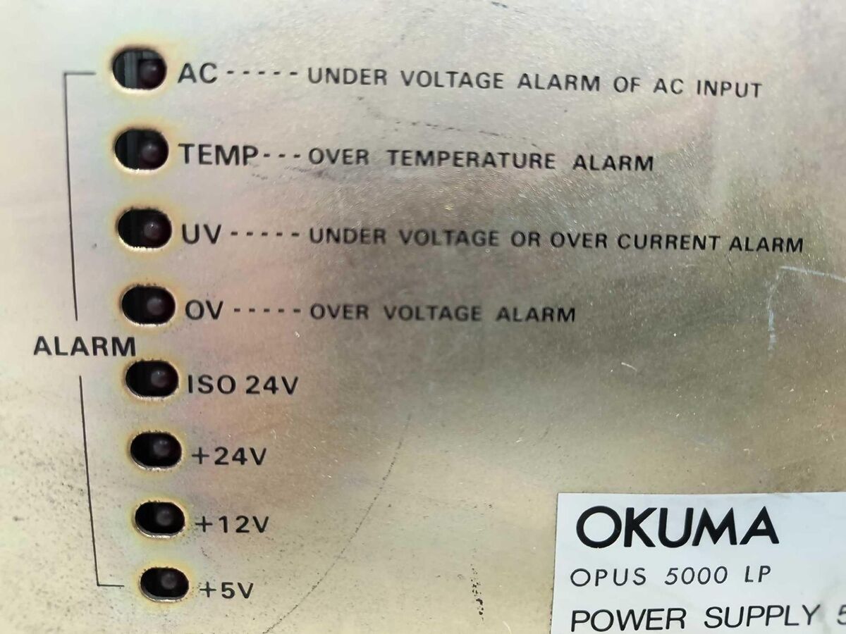 Okuma Opus 5000 LP Power Supply 5000T E0451-521-029 Ships Okuma Opus 5000 LP Power Supply 5000T E0451-521-029 Ships