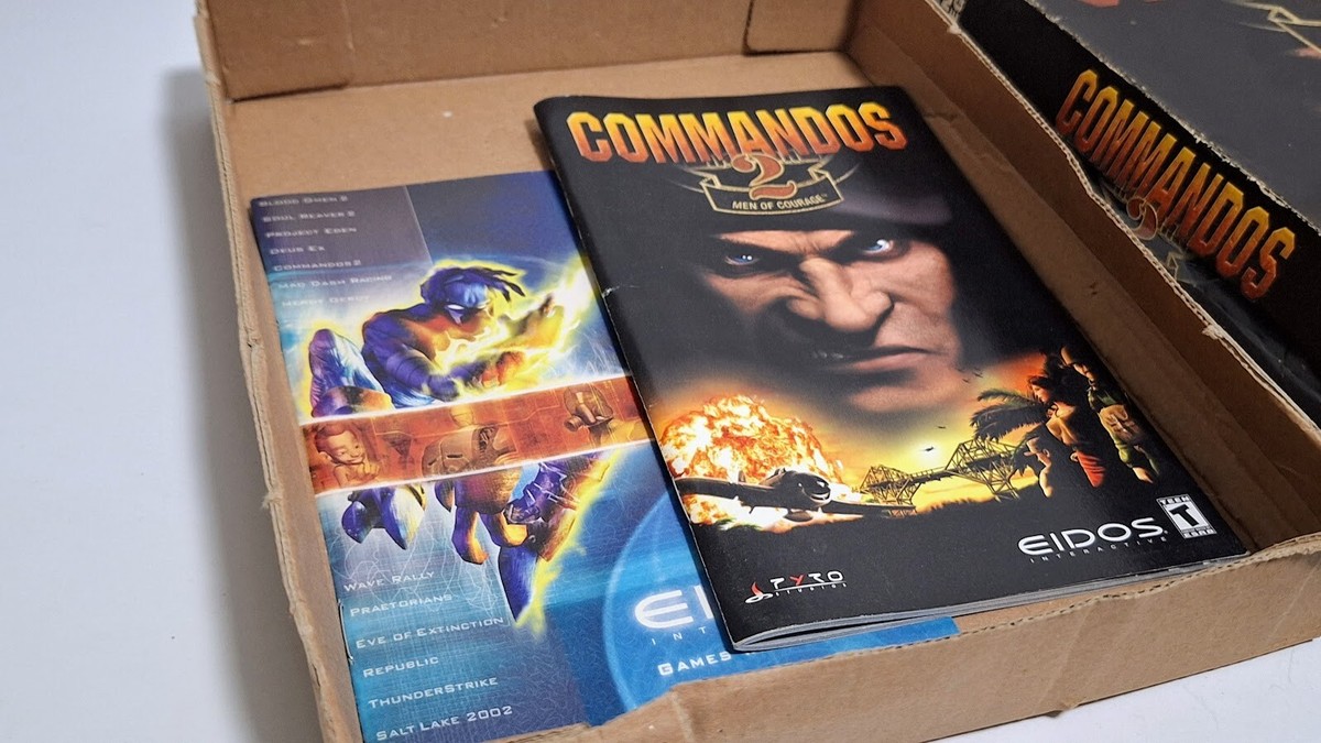 2001 EIDOS INTERACTIVE COMMANDOS 2 MEN OF COURAGE PC BIG BOX