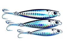 2pack SALTWATER CASTING JIGGING PRISMATIC SPOON 0,5 - 1.5oz VMC 4X STRONG HOOKS