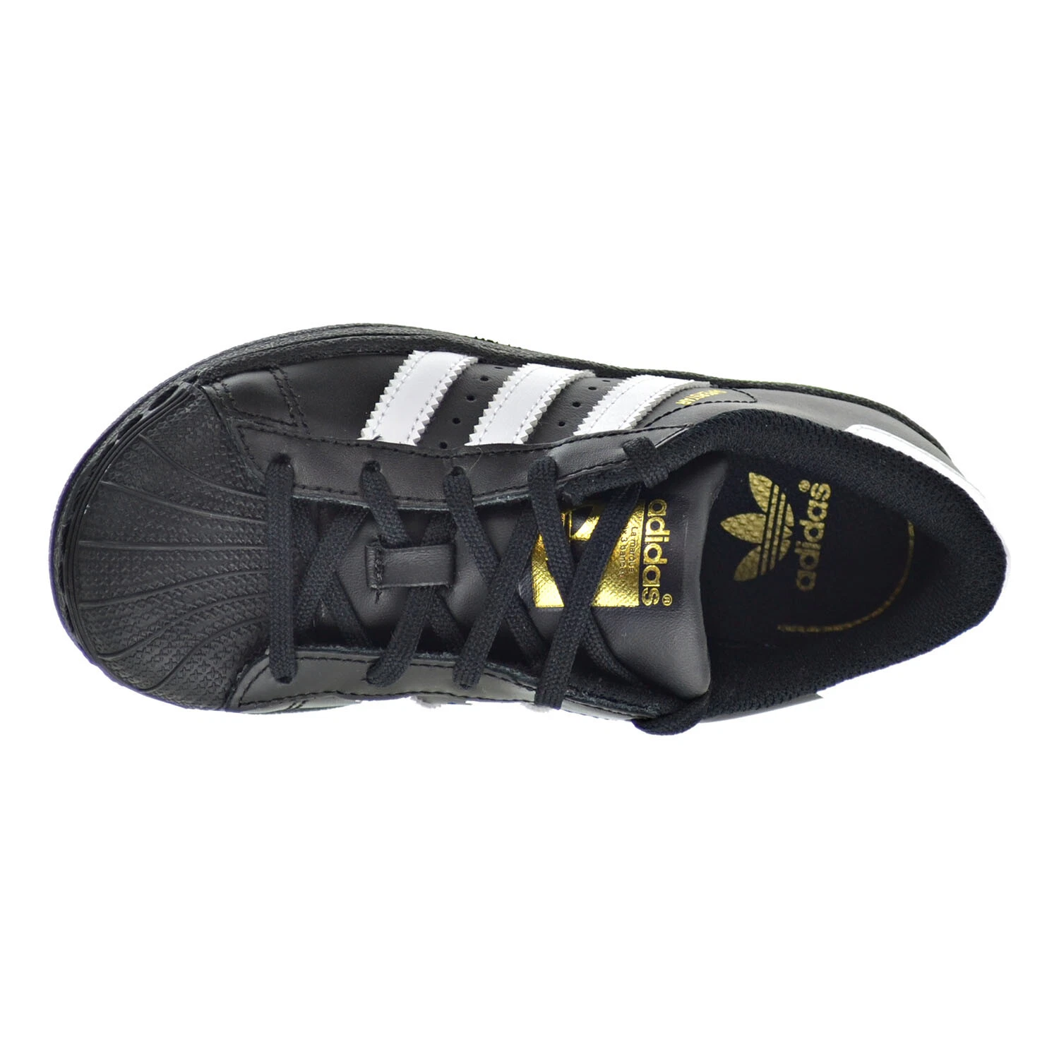PANTOFOLA D’ORO Adidas Originals Ragazzi Adidas Originals Superstar nero bianco oro*TAGLIA 12*
