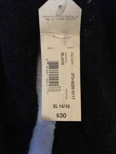 Arizona Girls Size XL 14/16 Fleece Hooded Jacket w/pockets Black Ret$30 (TW-1918 - Picture 3 of 5