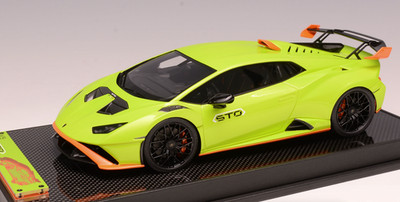1:18 IVY Models Lamborghini Huracan STO Glanz Grün/Orange Carbon 2020 15 Stück