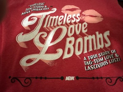 AEW All Elite Crate Timeless Love Bomb 5xl T Shirt New with Tags