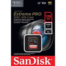 SanDisk Extreme PRO SDXC 128GB  UHS-I U3 200MB/s V30