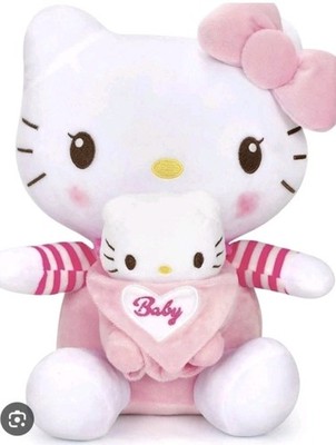 12'' Kitty Plushie with Baby Hello Kitty LIKE Stuffed Animal Plush Doll and Baby
