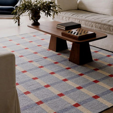 Antique Scandinavian Swedish Kilim Tile Handm...