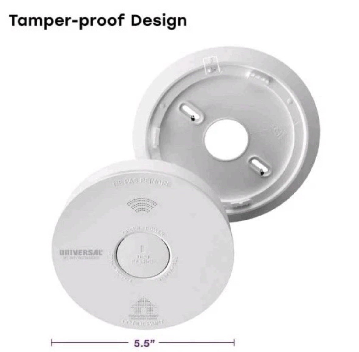 USI 10-Year Battery 3-in-1 Smoke Fire and Carbon Monoxide Detector w/Voice Alarm