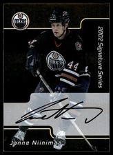2001-02 Be a Player Signature Series Autographs Gold Janne Niinimaa Auto