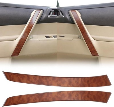 2Pcs Door Trim Fit for Toyota Highlander 2008 2009 2010 2011 2012 2013 Car,