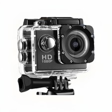 HD 1080P Action Camera Waterproof Shockproof w/ Case 2in Screen USB Black