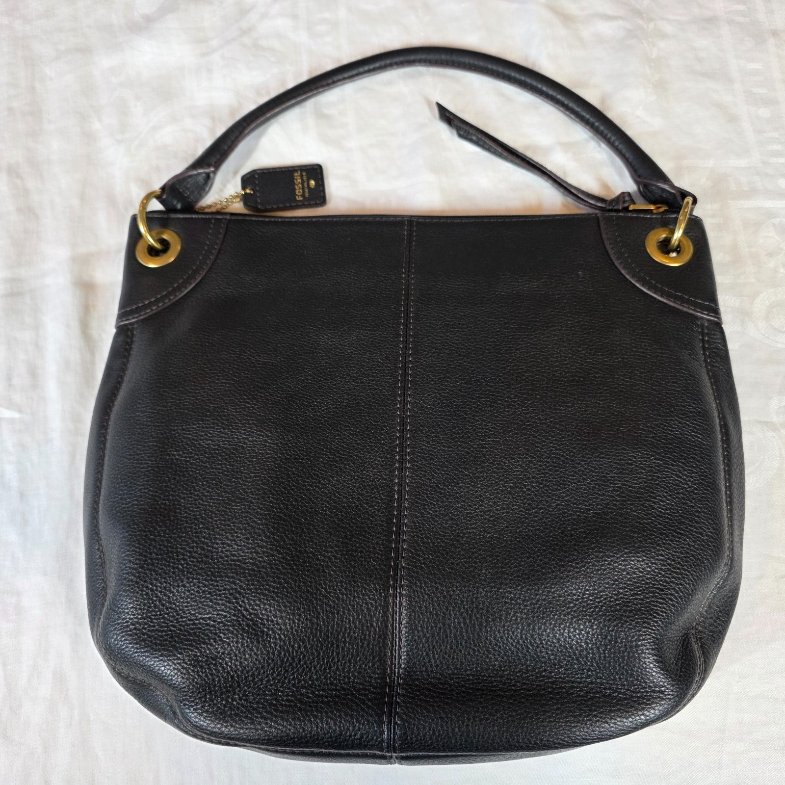 Fossil Patchwork Leather Hobo Bag Single Strap Pu… - image 2