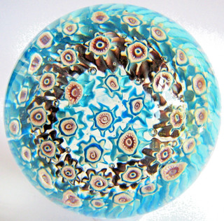 Briefbeschwerer Paperweight MURANO FRATELLI TOSO Concentric Millefiori