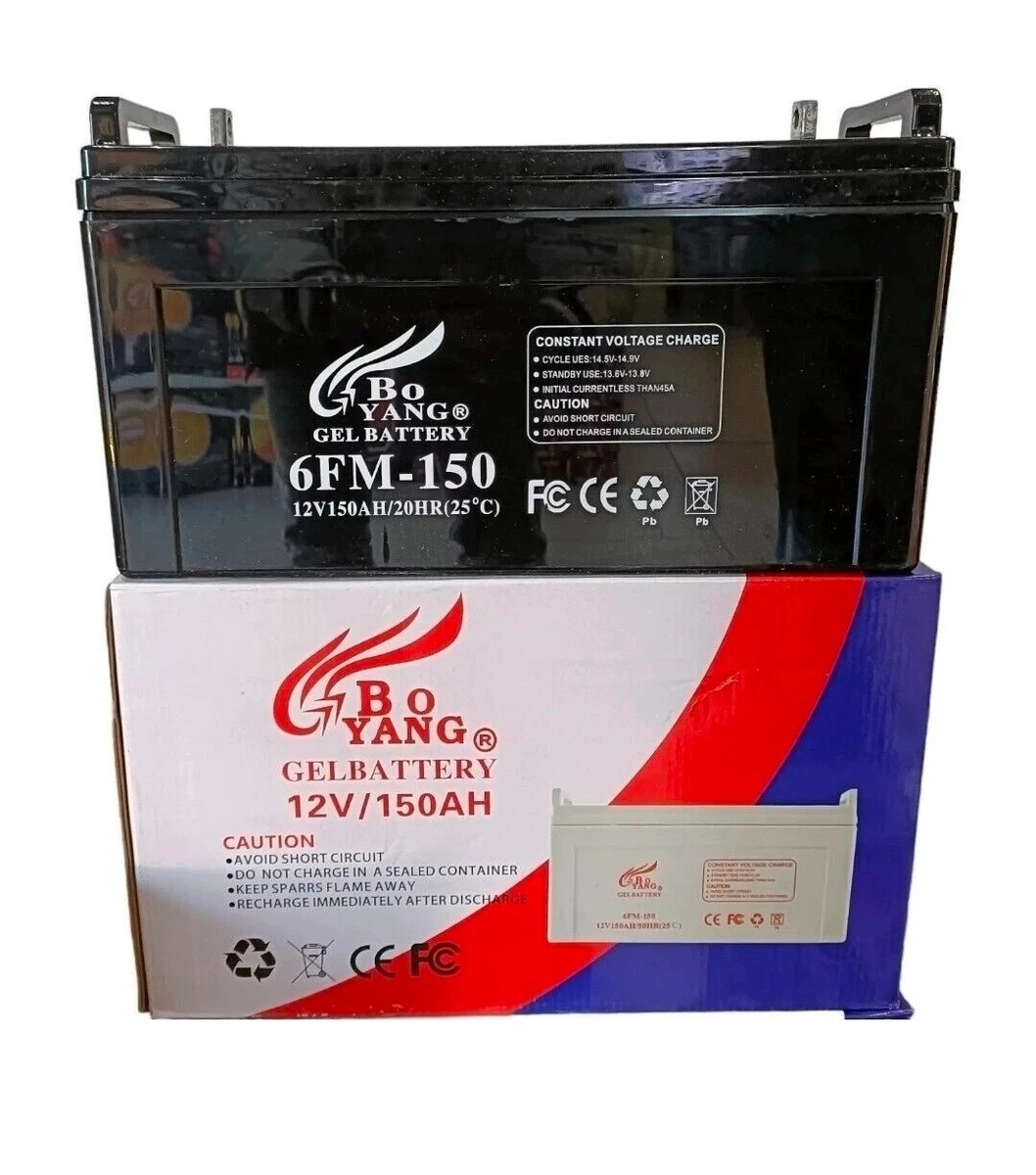 BATTERIA A GEL 150AH 12V ACCUMULO PER KIT SOLARE FOTOVOLTAICO PANNELLO SOLARE