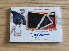 2019 Leaf Trinity DREY JAMESON 4 Color Patch Bronze Foil Auto RC Diamondbacks 