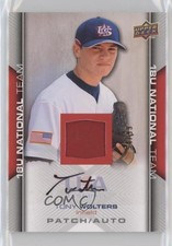 2009 Upper Deck USA Baseball Box Set 54/99 Tony Wolters #USA-86 Patch Auto 0af