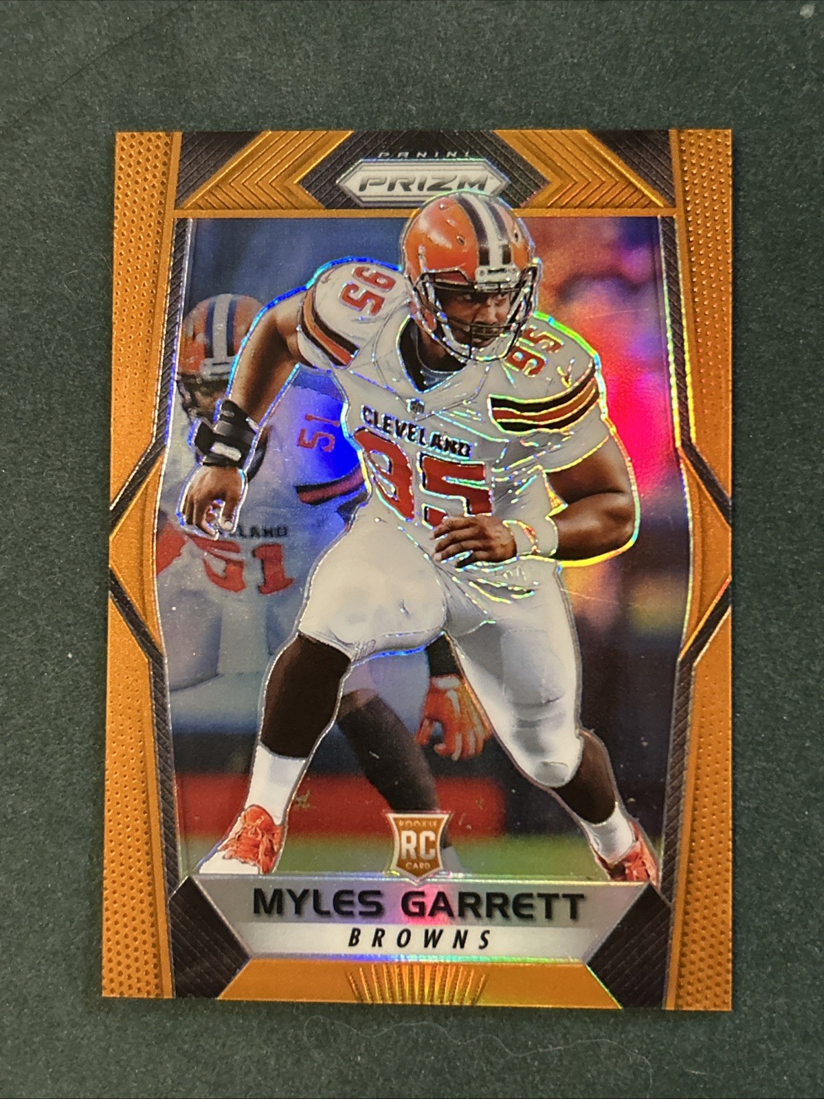2017 Panini Prizm Myles Garrett Orange Prizm /275 (RC) Color Match #242