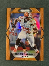 2017 Panini Prizm Myles Garrett Orange Prizm /275 (RC) Color Match #242