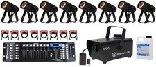  8 American DJ SABER SPOT DTW 15 Watt LED Spotlights DMX Control Fogger Cables