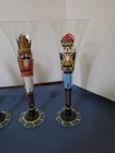 Nutcracker Champagne Flute Set 10" Glass Bling Christmas NEW! Multi-Colored — photo 4