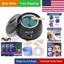 Waxing Kit for Women Men - Wax Kit for Hair Removal with Silicone Bowl,4 Bags...