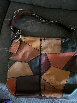 Coach Women's Patchwork Bleecker Leather Duffel Bucket Bag Multicolor 11465