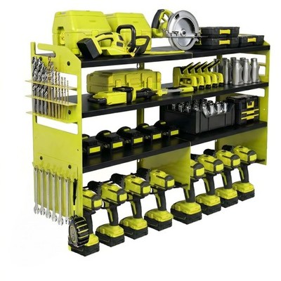 TimberAura Power Tool Organizer Wall Mount, Heavy Duty 600lbs Metal Tool Stor...