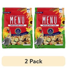 2 pack Fortified Food for Cockatiel, Lovebirds, and Small Consures, 4 lb